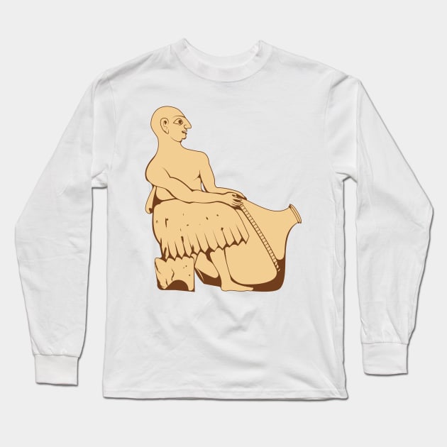 Sumerian milk man Long Sleeve T-Shirt by Dingir ENKI